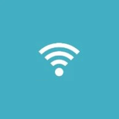 青緑の面に白いWi-Fiのマーク
